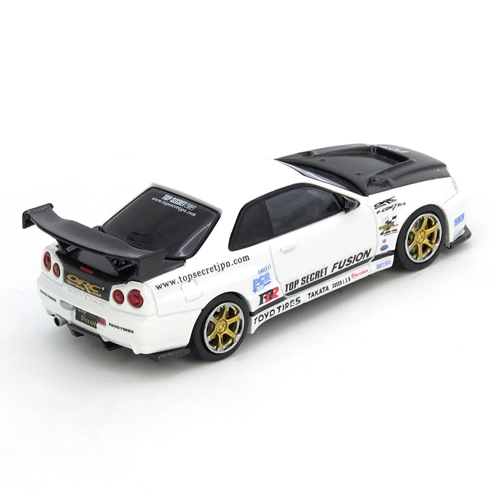 NISSAN SKYLINE GT-R (R34) TOP SECRET (WHITE) - INNO64