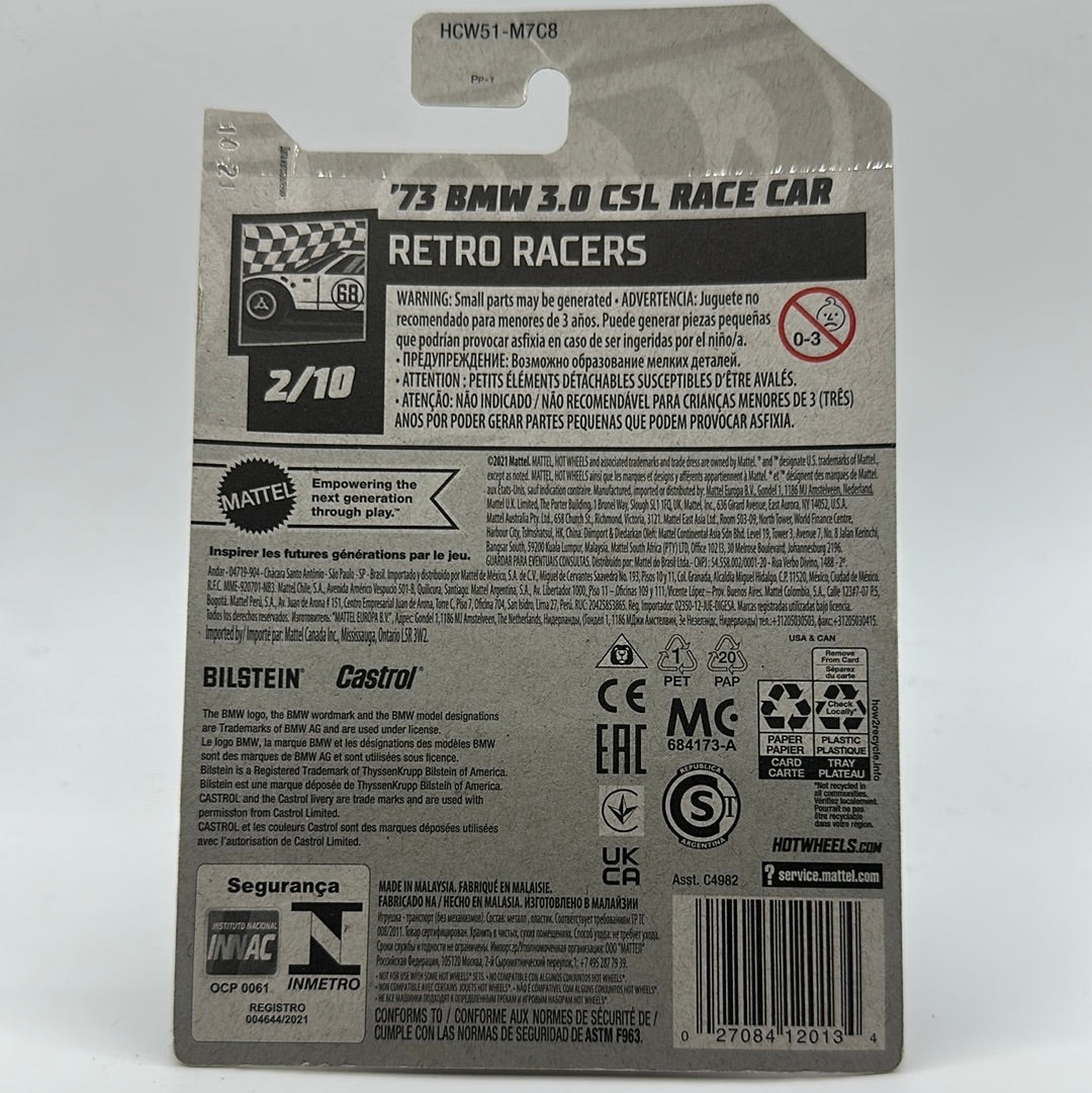 ‘73 BMW 3.0 CSL Race Car - Retro Racers 2/10 Hotwheels Mainline 34/250