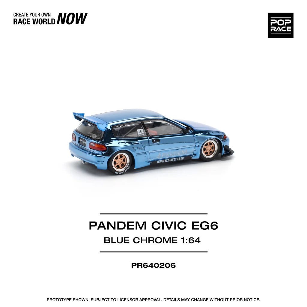 HONDA CIVIC EG6 PANDEM BLUE CHROME POP RACE