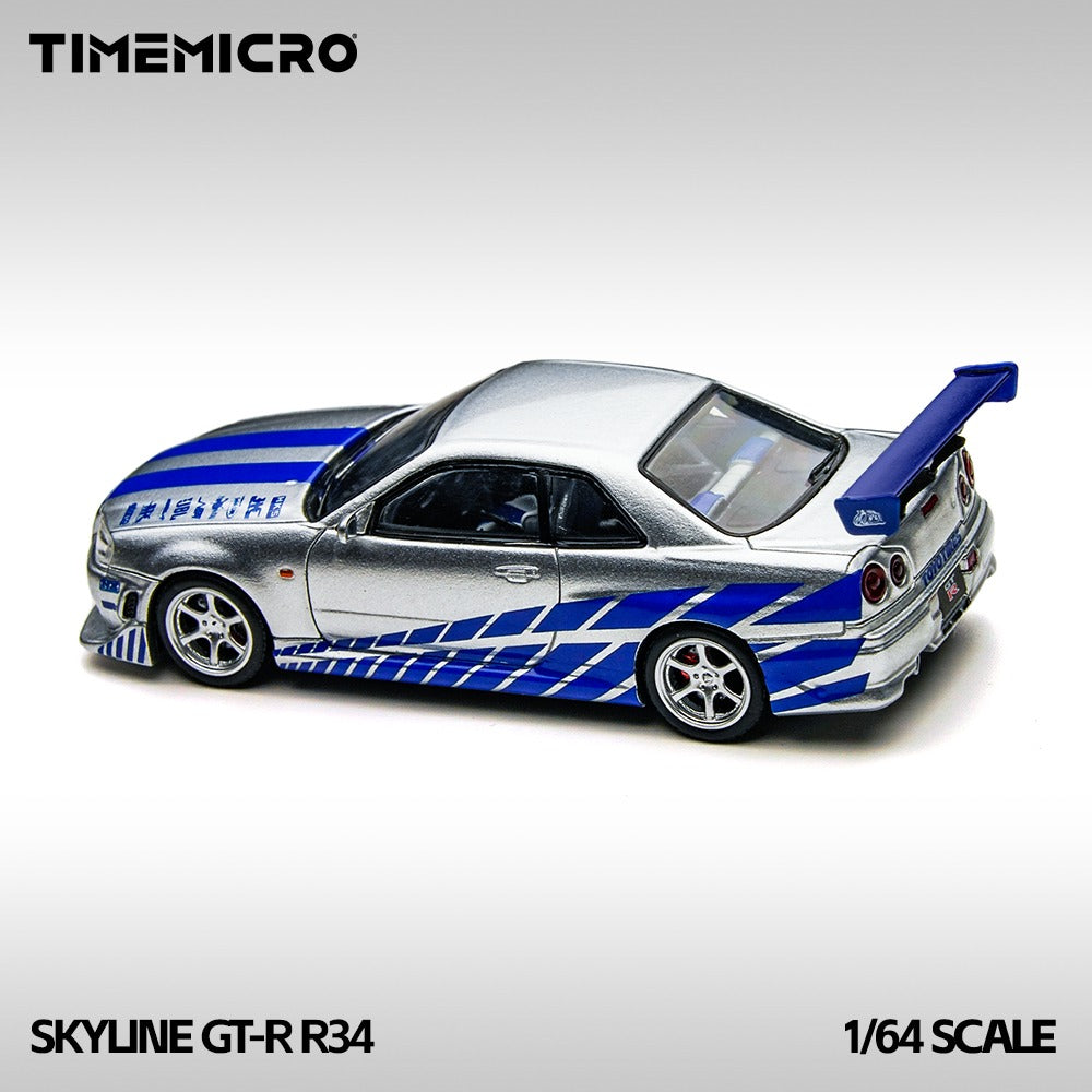 Paul Walker Nissan Skyline R34 FAST & FURIOUS - Time Micro 1:64