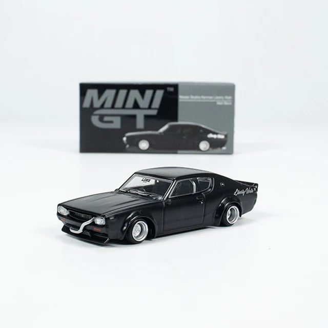 NISSAN SKYLINE (C110) “KENMERI” LIBERTY WALK MATT BLACK MINI GT 1:64