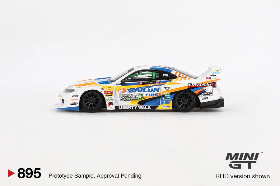 NISSAN LB-SUPER SILHOUETTE S15 SILVIA - #555 2023 FORMULA DRIFT JAPAN - MINI GT 1:64