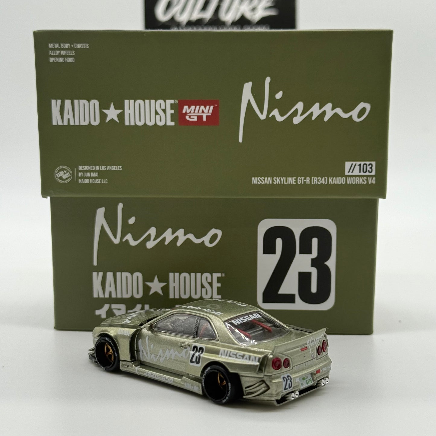 Nissan Skyline GTR R34 Kaido Works V4 //103 Kaido House x MiniGT *Opened*