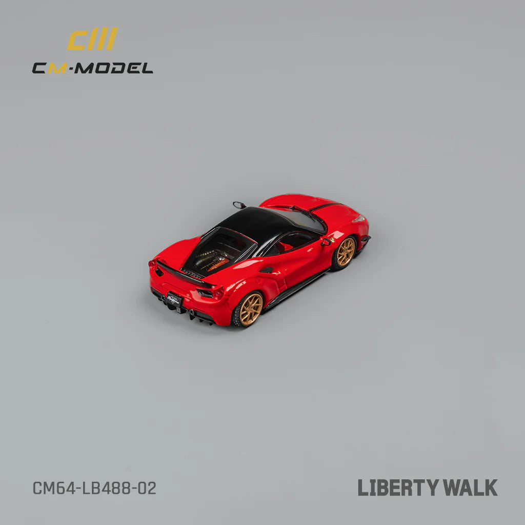 FERRARI 488 LBWK LIBERTY WALK (RED) CM-MODEL 1:64