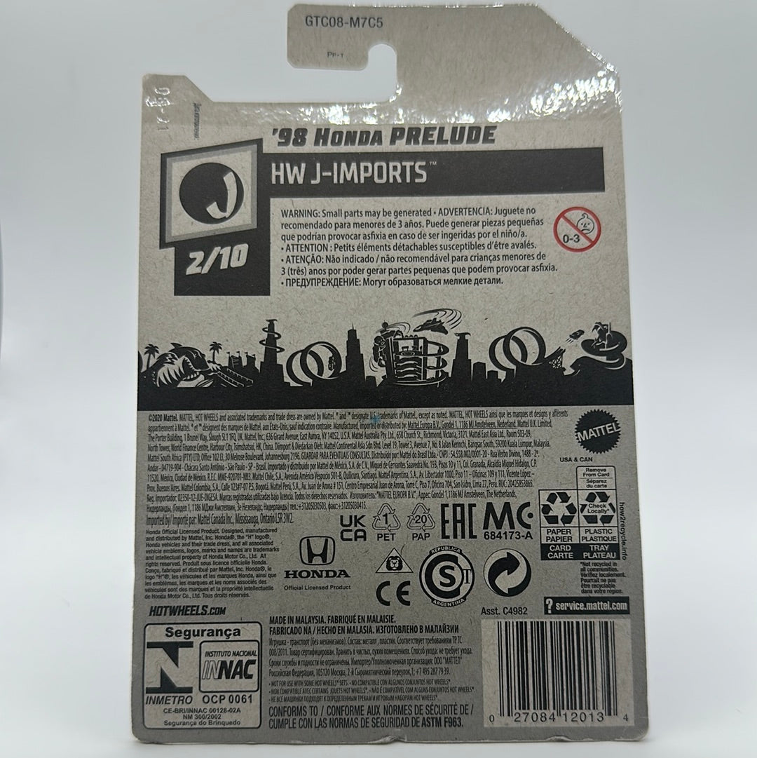 ‘98 Honda Prelude (HW J-Imports) 2/10 Hotwheels Mainline 125/250 *Check condition*