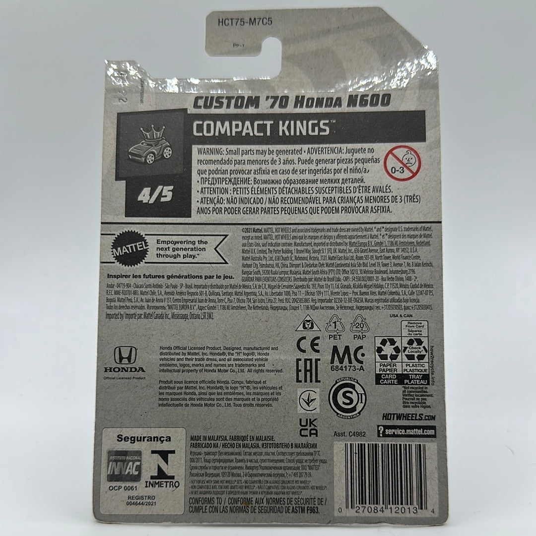 Custom ‘70 Honda N600 - Compact Kings 4/5 Hotwheels Mainline 141/250
