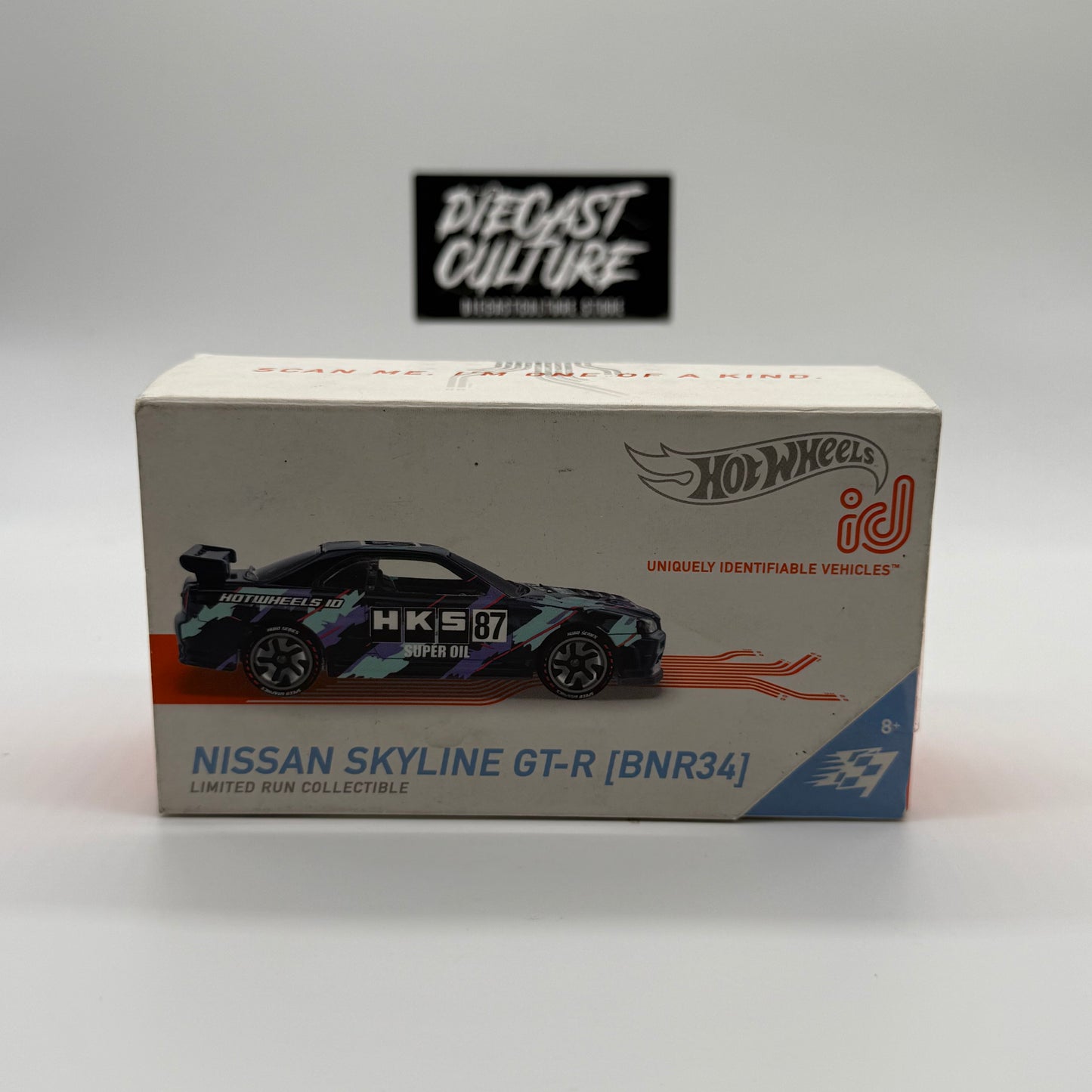 Nissans Skyline GT-R (BNR34) HKS - Series 2 Hotwheels ID (Uniquely Identifiable Vehicles) *LIMITED RUN*