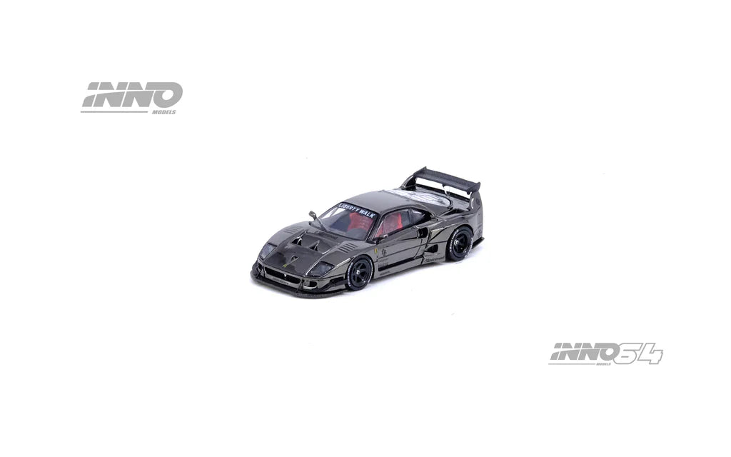 FERRARI F40 LBWK LIBERTY WALK (CHROME BLACK) INNO64 1:64