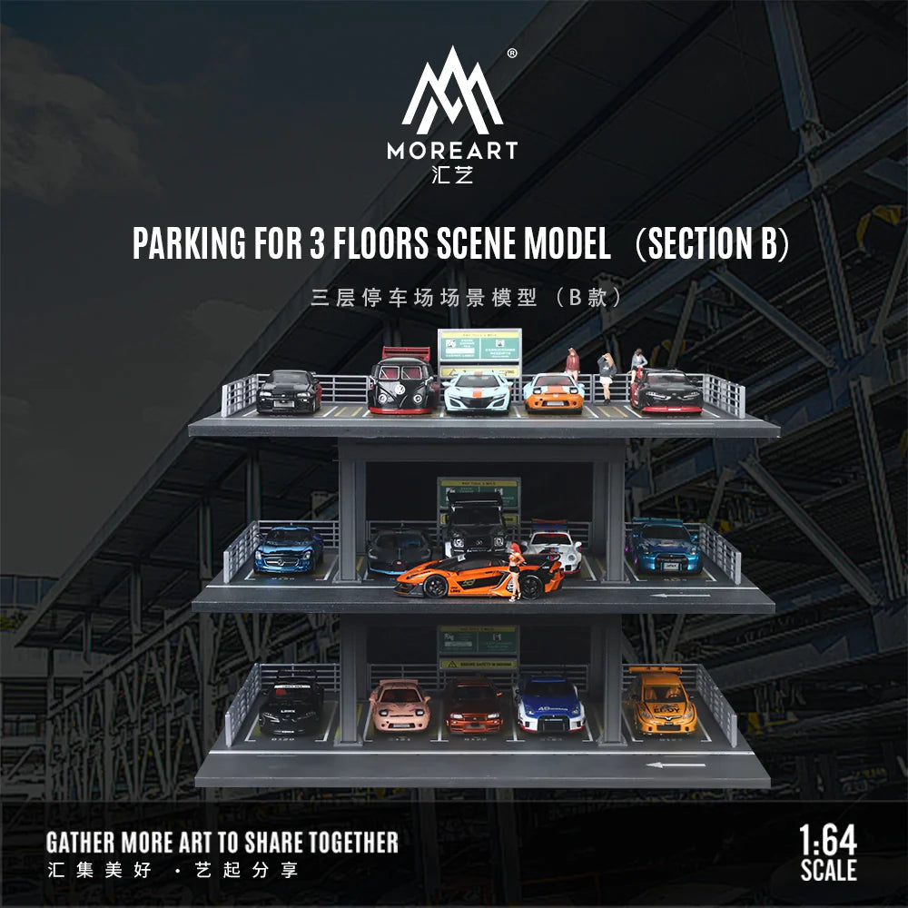 PARKING FOR 3 FLOORS SCENE MODEL (SECTION B) MO921002 - MOREART 1:64