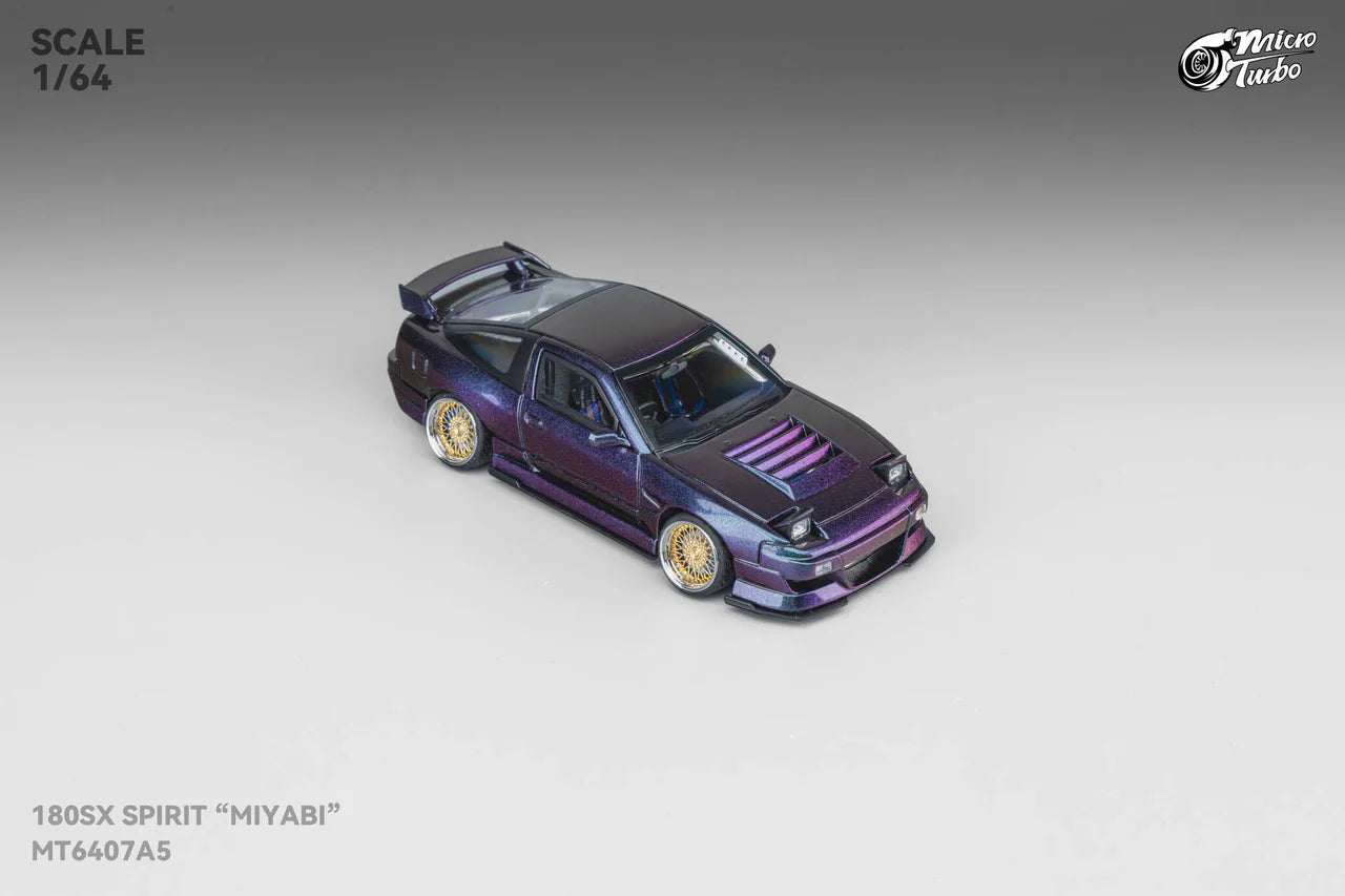 Custom Rocket Bunny Nissan 180SX - Purple GMHS Special Edition Micro Turbo 1:64