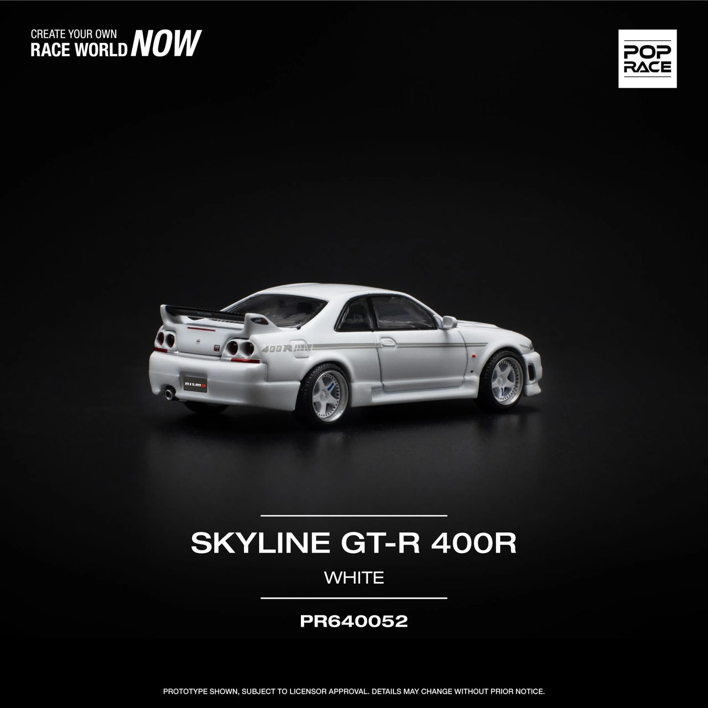 Nissan GT-R R33 Nismo 400R White – PR64-0052 POP RACE