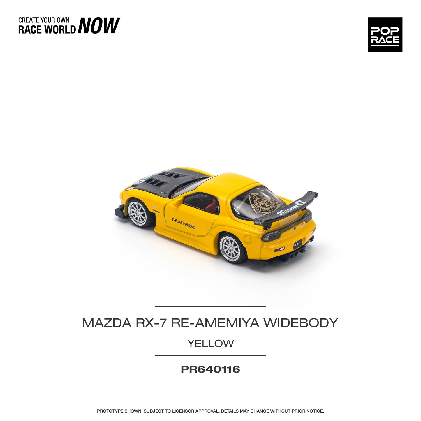 Mazda RX7 Re Amemiya (Yellow) POP RACE 1:64