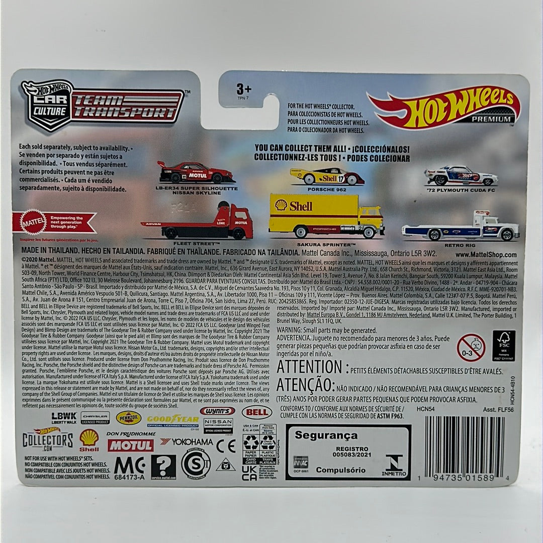 LB-ER34 Super Silhouette Nissan Skyline R34 FLEET STREET #44 Hotwheels Team Transport