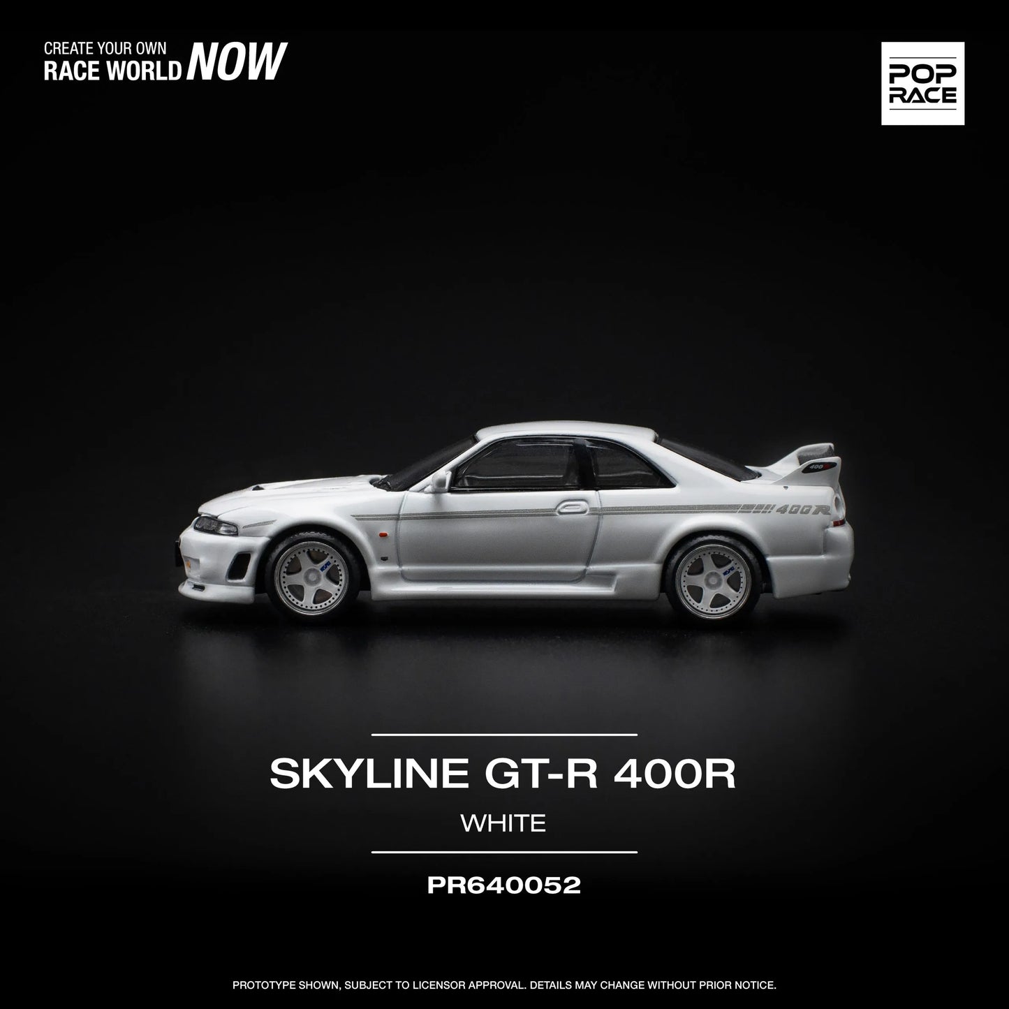 Nissan GT-R R33 Nismo 400R White – PR64-0052 POP RACE