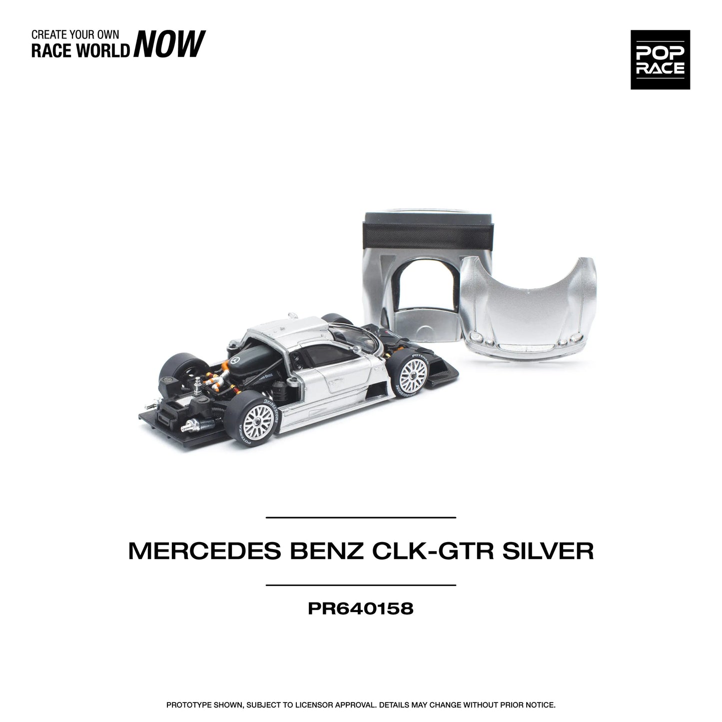 Mercedes Benz AMG CLK GTR – Silver - POP RACE
