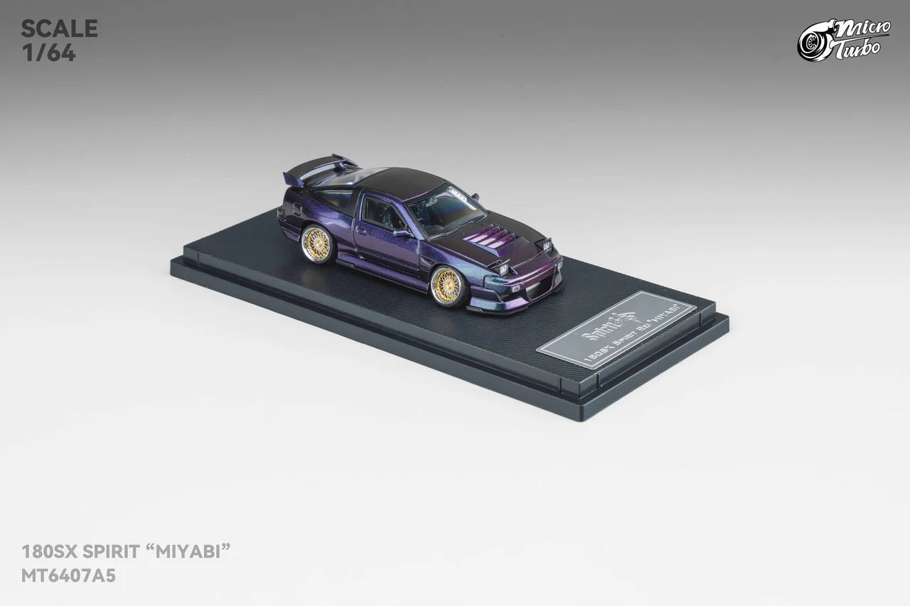 Custom Rocket Bunny Nissan 180SX - Purple GMHS Special Edition Micro Turbo 1:64