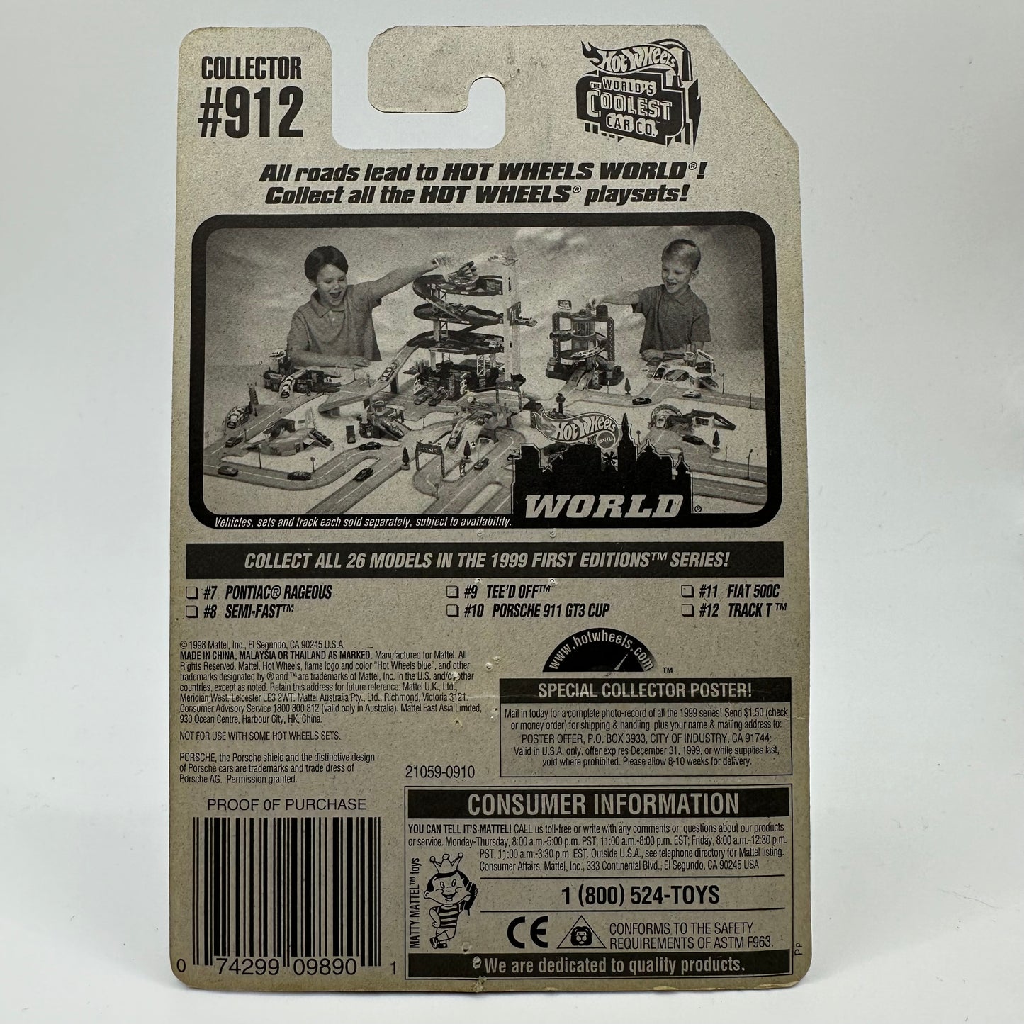 1999 First Editions Porsche 911 GT3 CUP (Silver) #10 of 26 Cars Hotwheels Mainline CHECK CONDITION