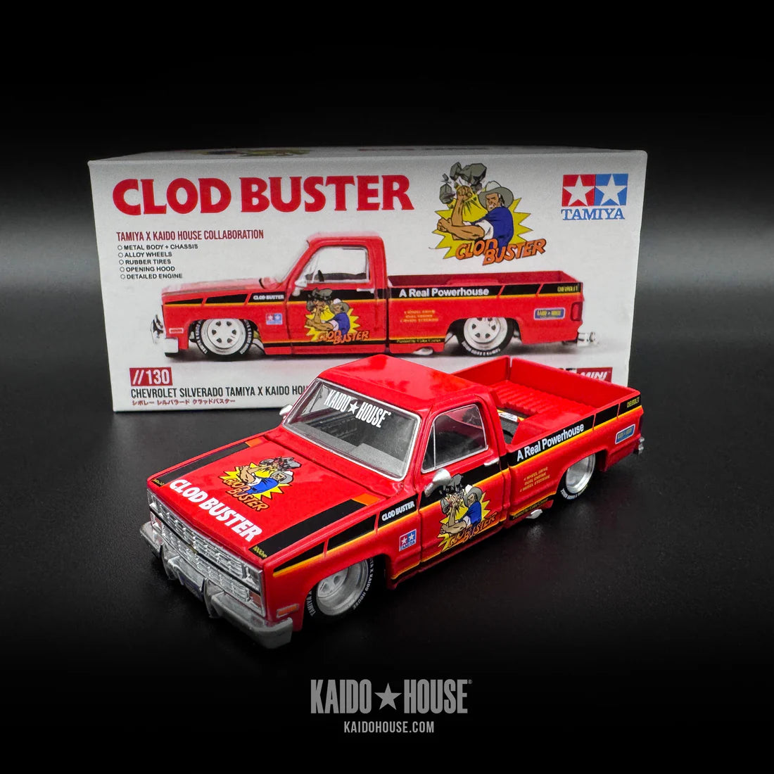 Chevrolet Silverado TAMIYA x KAIDO HOUSE "Clod Buster" - Kaido House x Mini GT 1:64