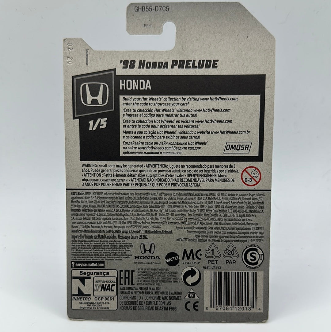 ‘98 Honda Prelude (Honda Set) 1/5 Hotwheels Mainline 166/250