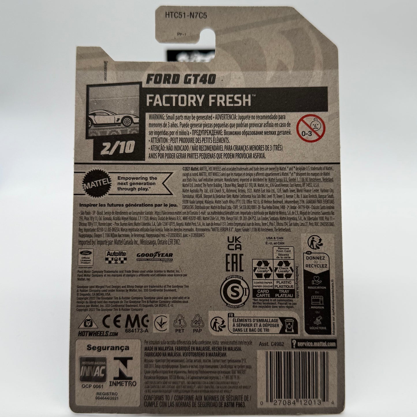 Ford GT40 - Factory Fresh 2/10 Hotwheels Mainline 12/250