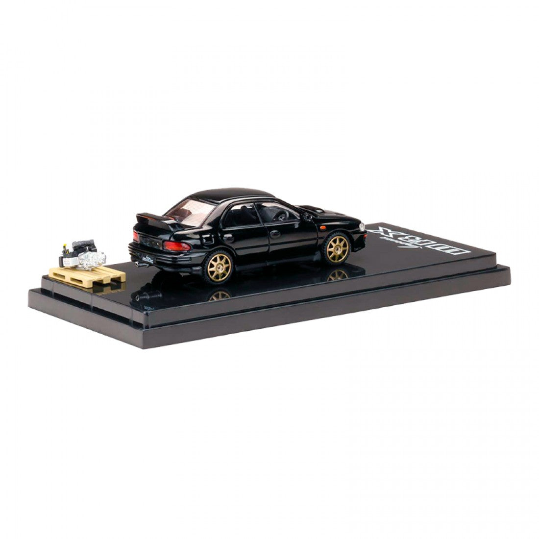 Subaru Impreza WRX GC8 1992 BLACK with Engine Display - Hobby Japan 1/64