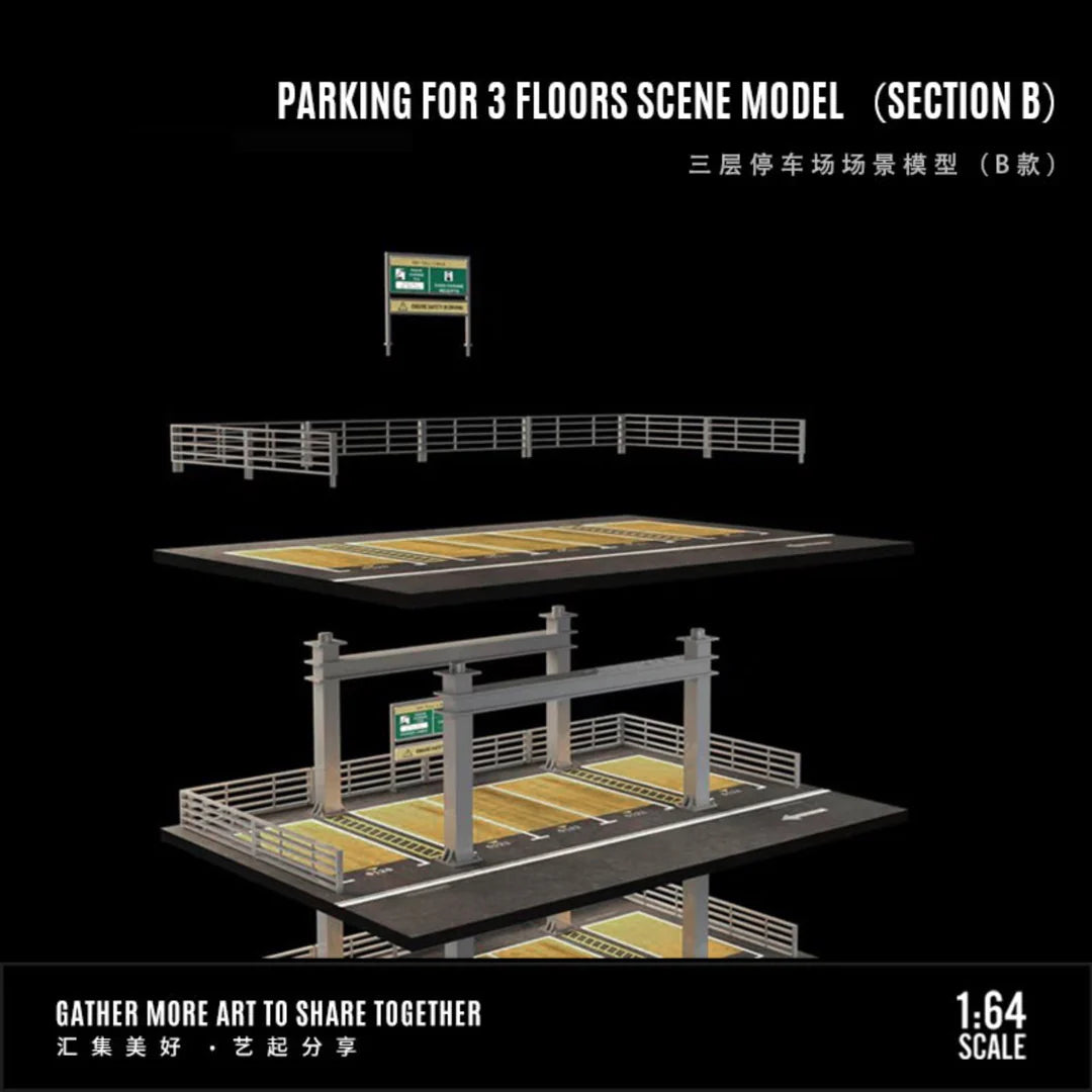 PARKING FOR 3 FLOORS SCENE MODEL (SECTION B) MO921002 - MOREART 1:64
