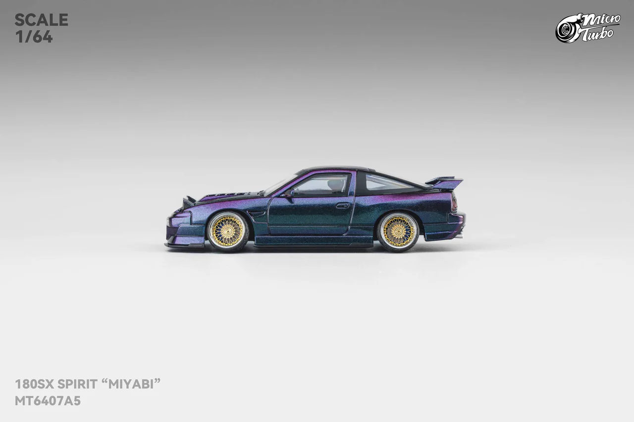 Custom Rocket Bunny Nissan 180SX - Purple GMHS Special Edition Micro Turbo 1:64