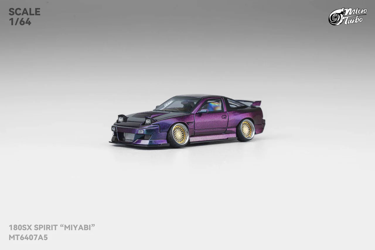 Custom Rocket Bunny Nissan 180SX - Purple GMHS Special Edition Micro Turbo 1:64