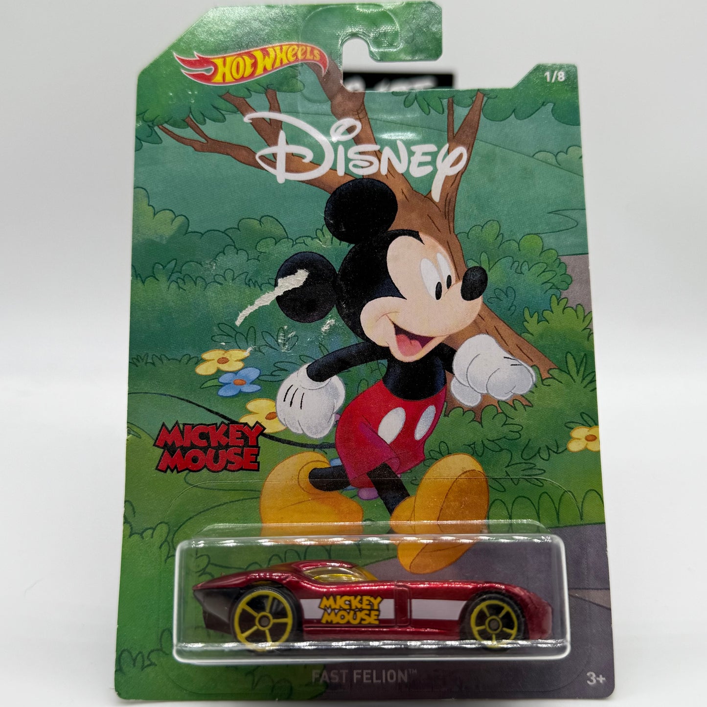 Fast Felion - Mickey Mouse DISNEY 1/8 Hotwheels Themed Set *Check Condition*