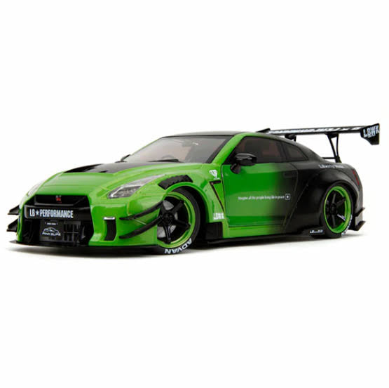 1:18 NISSAN GT-R R35 LIBERTY WALK (GREEN/BLACK) JADA: PINK