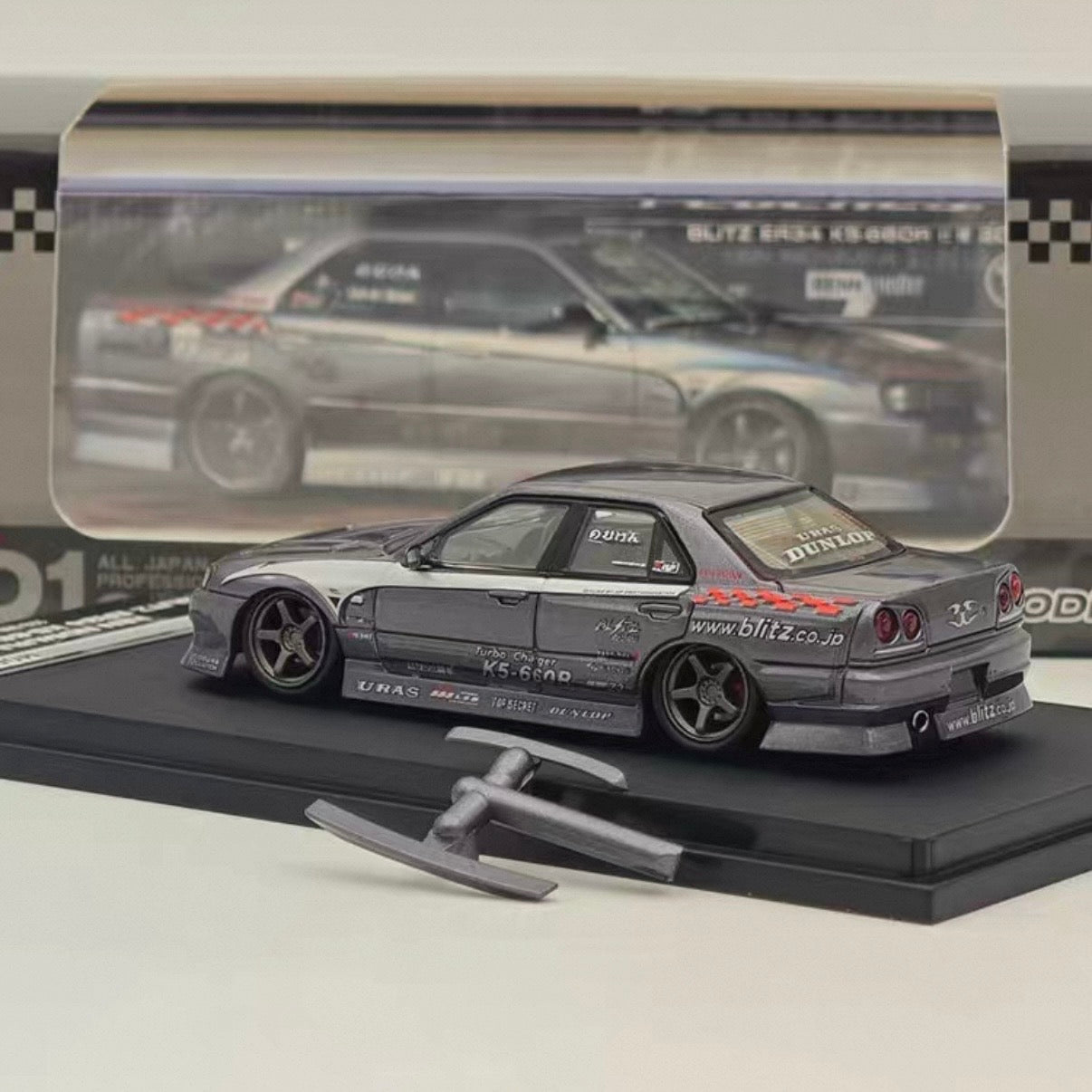 D1 Gran Prix - KEN Nomura BLITZ ER34 K5-660R 2002 - MORTAL 1:64