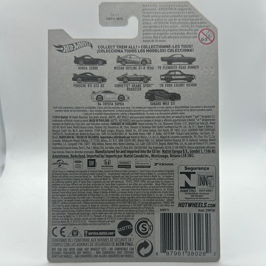 ‘94 Toyota Supra White - FAST & FURIOUS 7/8 Hotwheels Mainline Furious 7