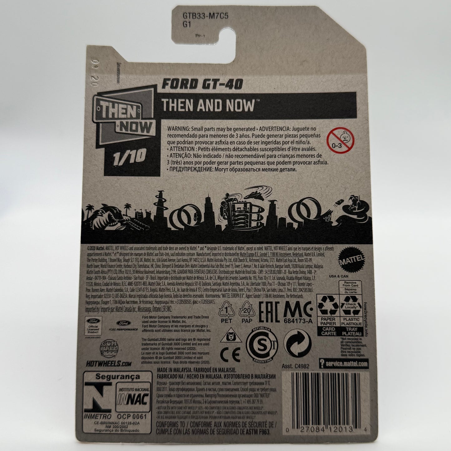 Ford GT40 - Then and Now 1/10 Hotwheels Mainline 78/250