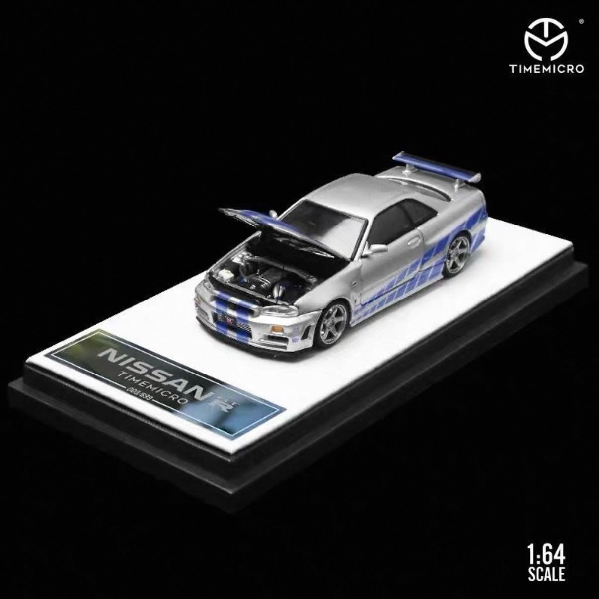 Nissan Skyline R34 GTR - Fast & Furious Brian’s *LIMITED TO 699pcs* TimeMicro 1:64