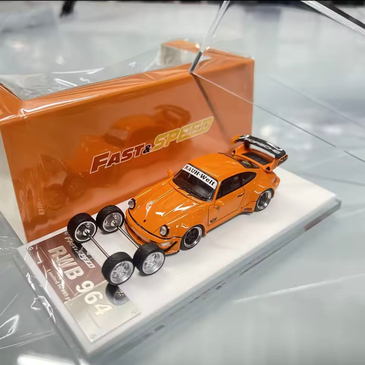 Porsche RWB 964 - Orange HIBIKI *Limited to 499* 1:64