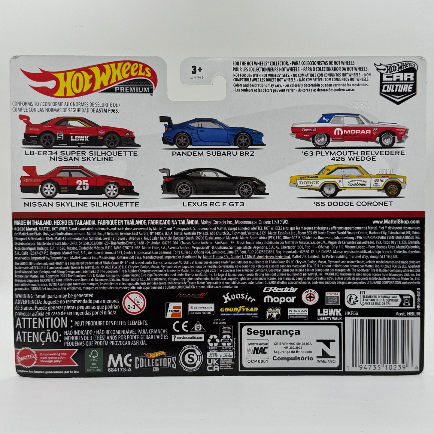 ‘63 Plymouth Belvedere 426 Wedge / ‘65 Dodge Coronet TWIN PACK Hotwheels Premium