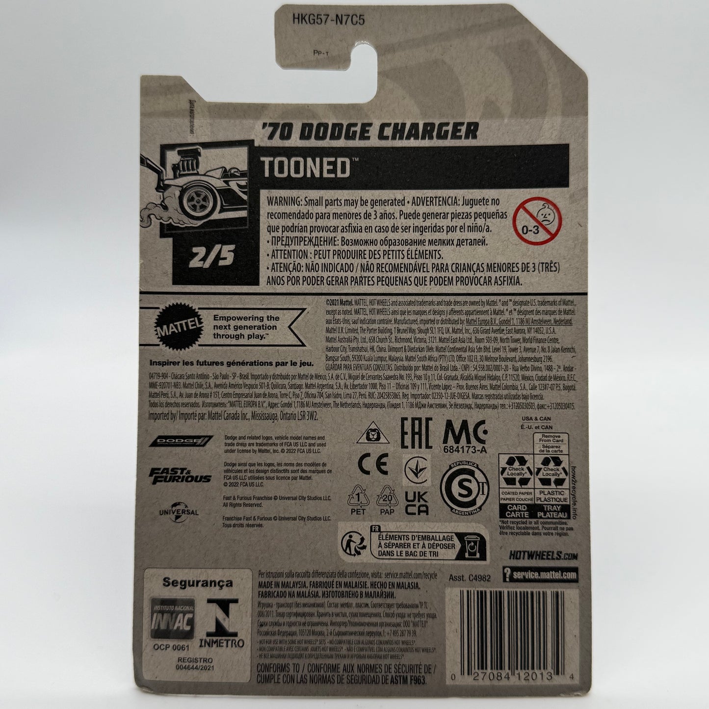 ‘70 Dodge Charger - TOONED 2/5 Hotwheels Mainline 153/250