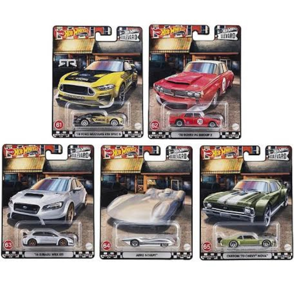 Boulevard #61-65 Set Of 5 Complete Hotwheels Premium