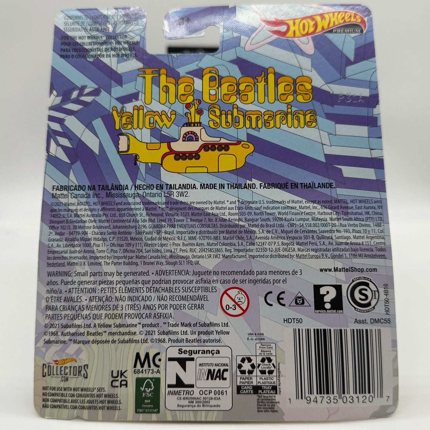 The Beatles Yellow Submarine - Hotwheels Premium Pop Culture