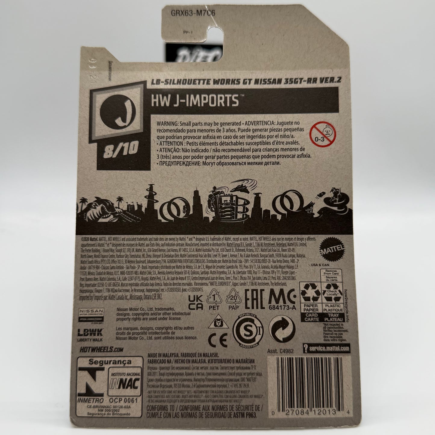 LB-Silhouette Works GT Nissan 35GT-RR Ver.2 HW J-Imports 8/10 Hotwheels Mainline 204/250