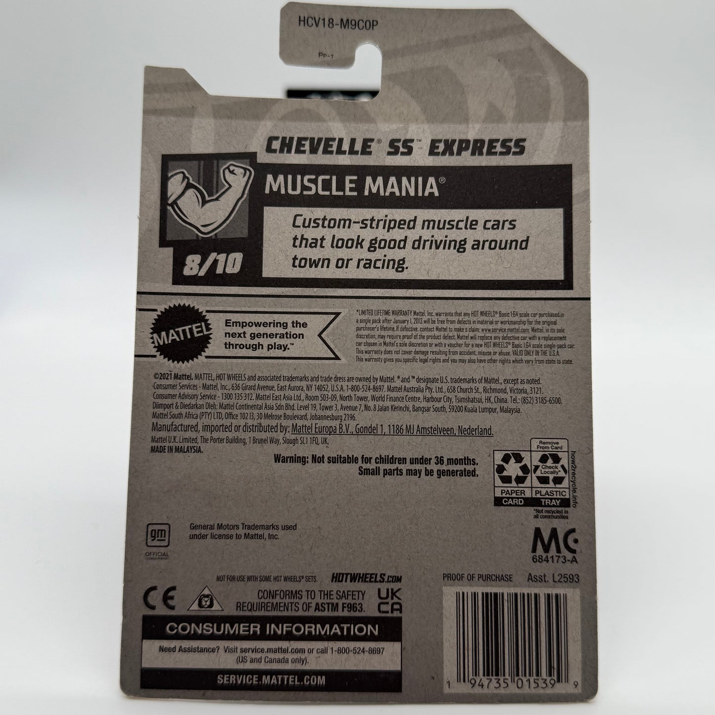 Chevelle SS Express - Muscle Mania 8/10 Hotwheels Mainline 243/250