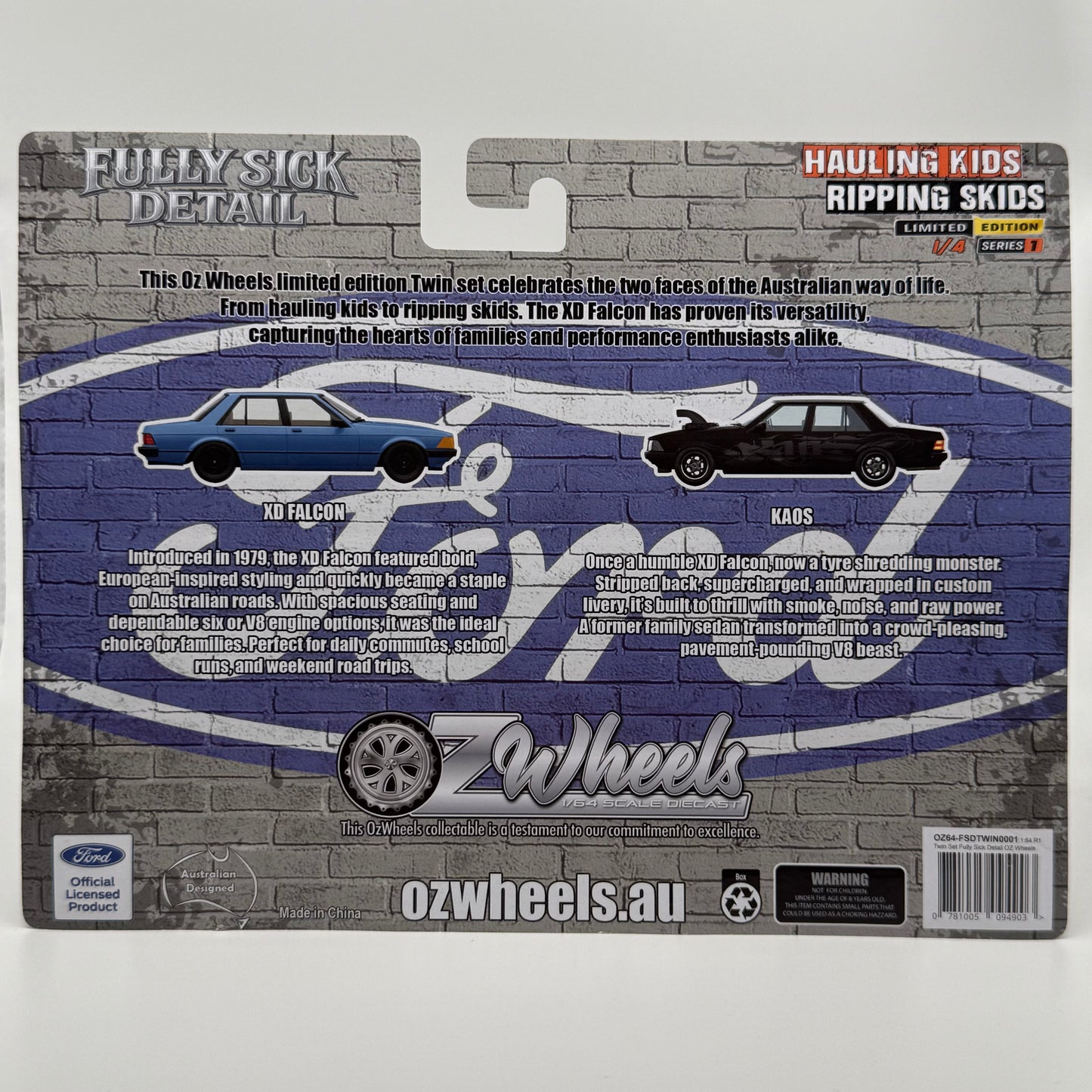 *RAW CHASE* Hauling Kids Ripping Skids (XD Falcon & KAOS XD Falcon) Ozwheels