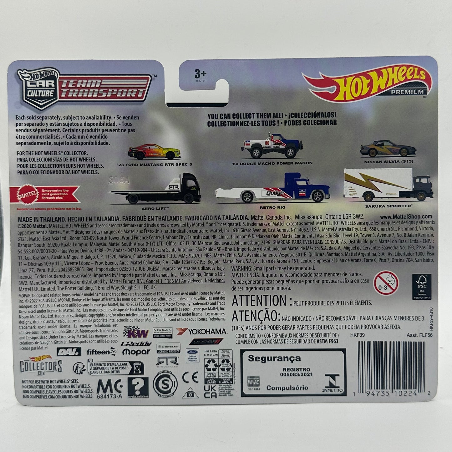 ‘23 Ford Mustang RTR Spec 5 - Team Transport #50 Hotwheels (AERO LIFT)