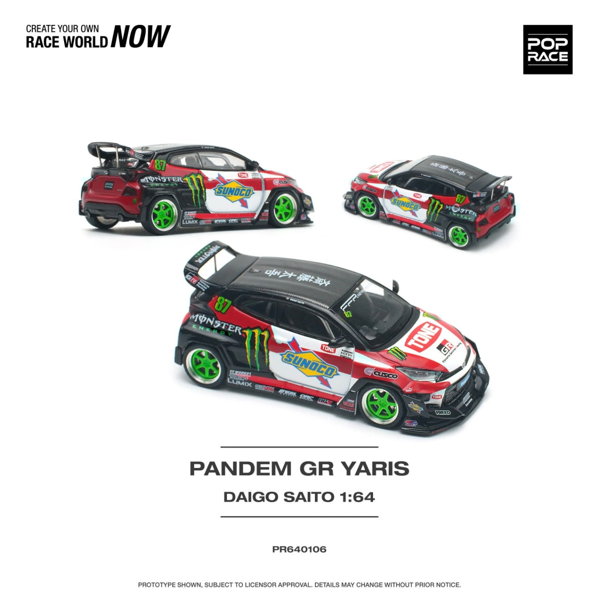 PANDEM GR YARIS DAIGO SAITO Pop Race 1:64
