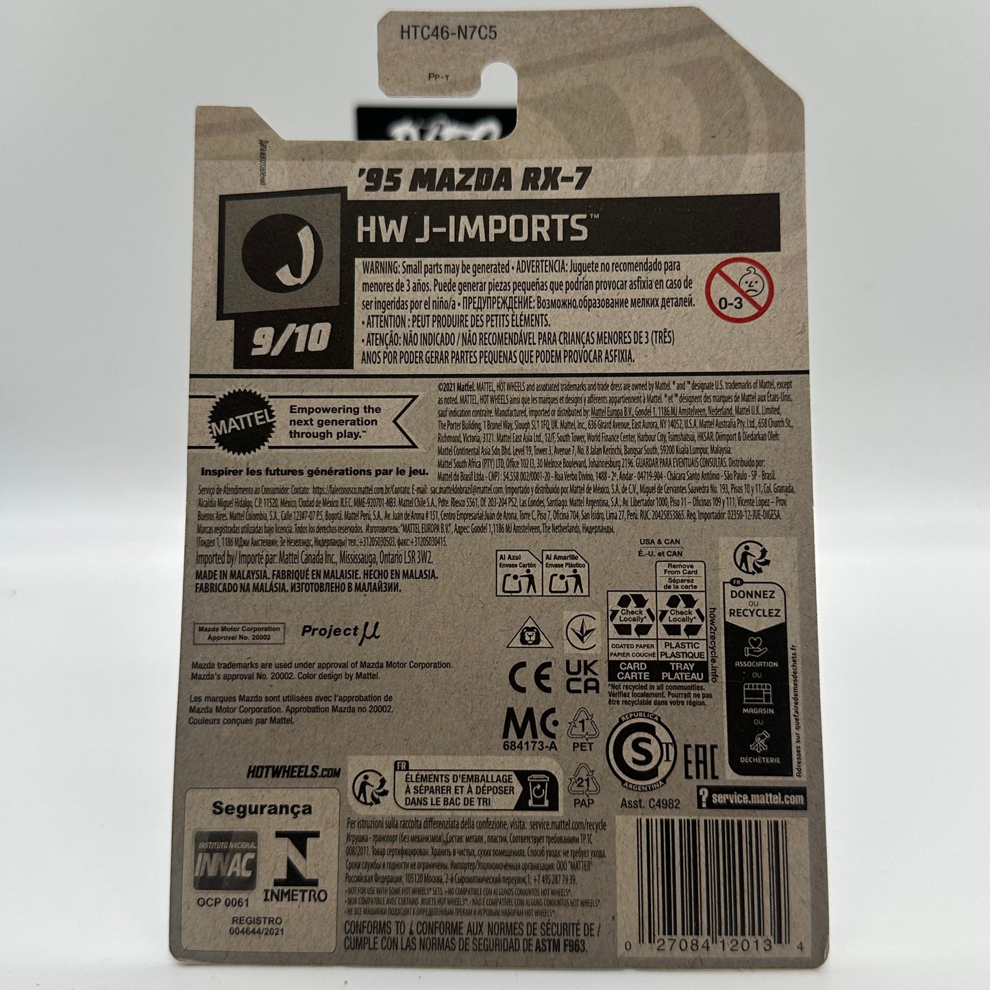 ‘95 Mazda RX7 - HW J-Imports 9/10 Hotwheels Mainline 170/250