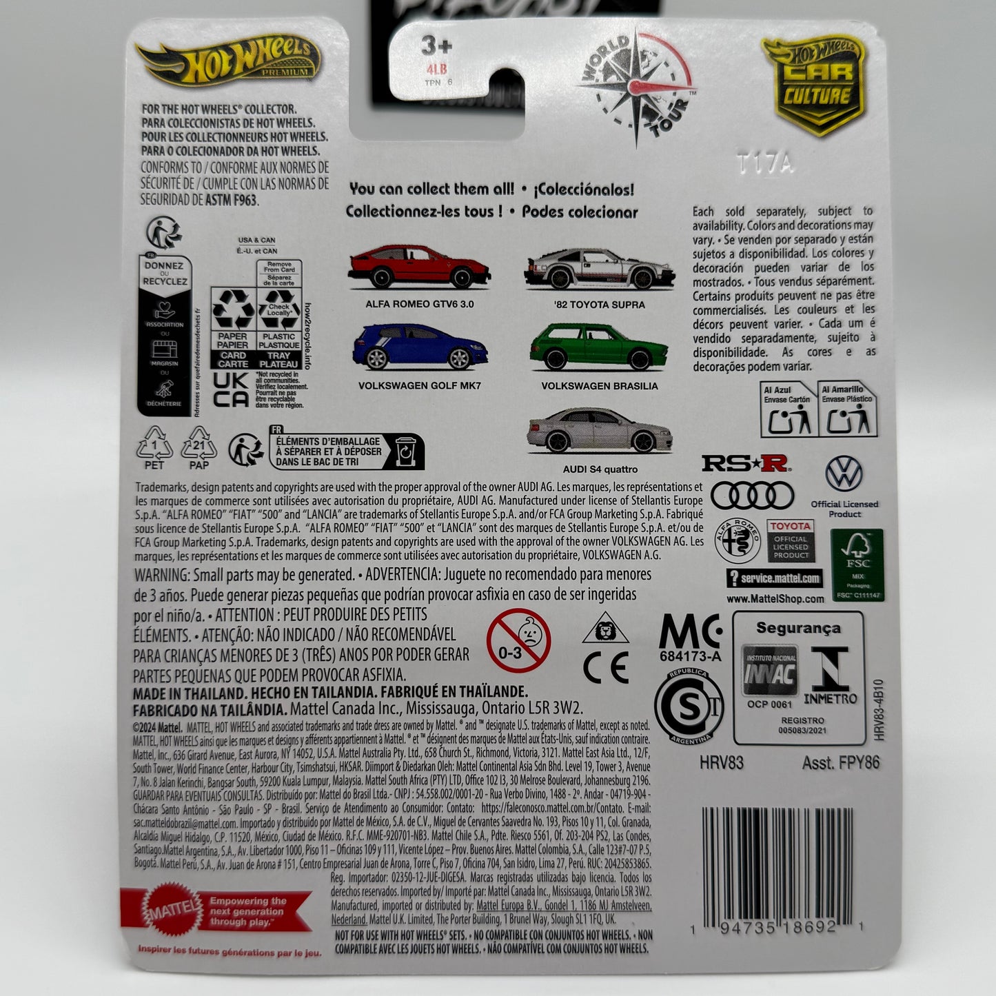 Alfa Romeo GTV6 3.0 - World Tour 0/5 *CHASE* Hotwheels Premium