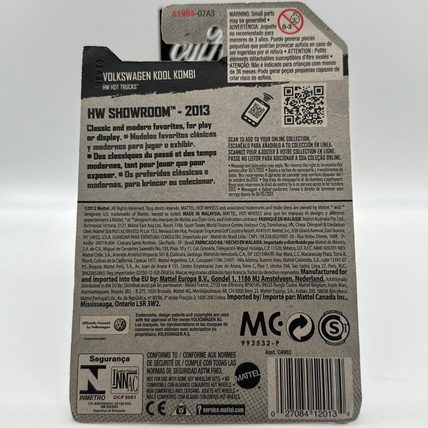 Volkswagen KOOL KOMBI - HW Showroom 169/250 Hotwheels Mainline *Bad Condition Card*