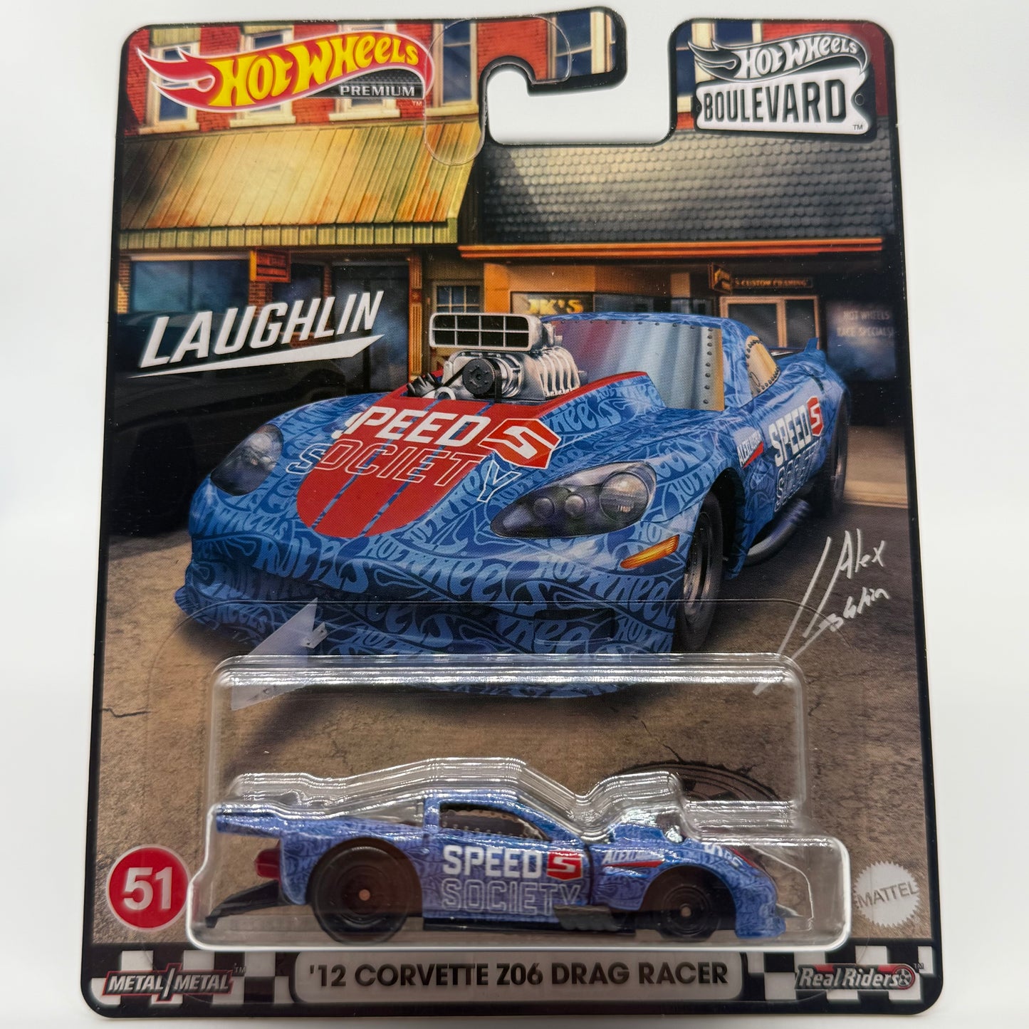 ‘13 Corvette Z06 Drag Racer Boulevard #51 Hotwheels Premium 1:64