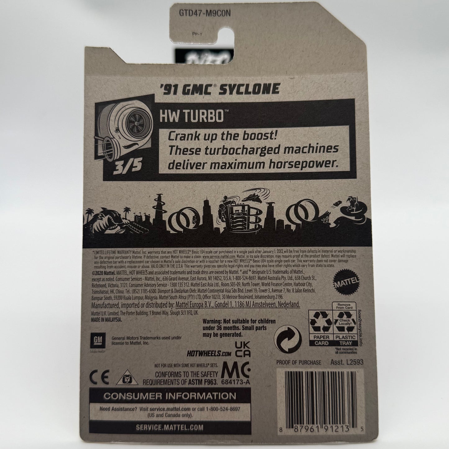 '91 GMC Syclone Yellow *Kroger Exclusive* Hotwheels Mainline 2020 Release