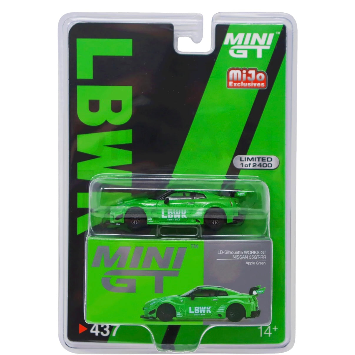 LB-Silhouette WORKS GT Nissan 35GT-RR Apple Green - Mini GT LIMITED TO 2400pcs